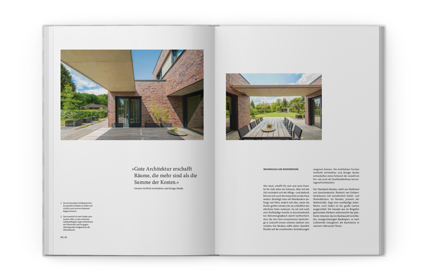 Moderne Einfamilienhäuser aus Backstein