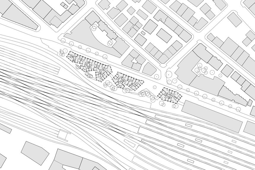 «Gleistribüne» Wohn- und Geschäftshäuser Zollstrasse-Ost