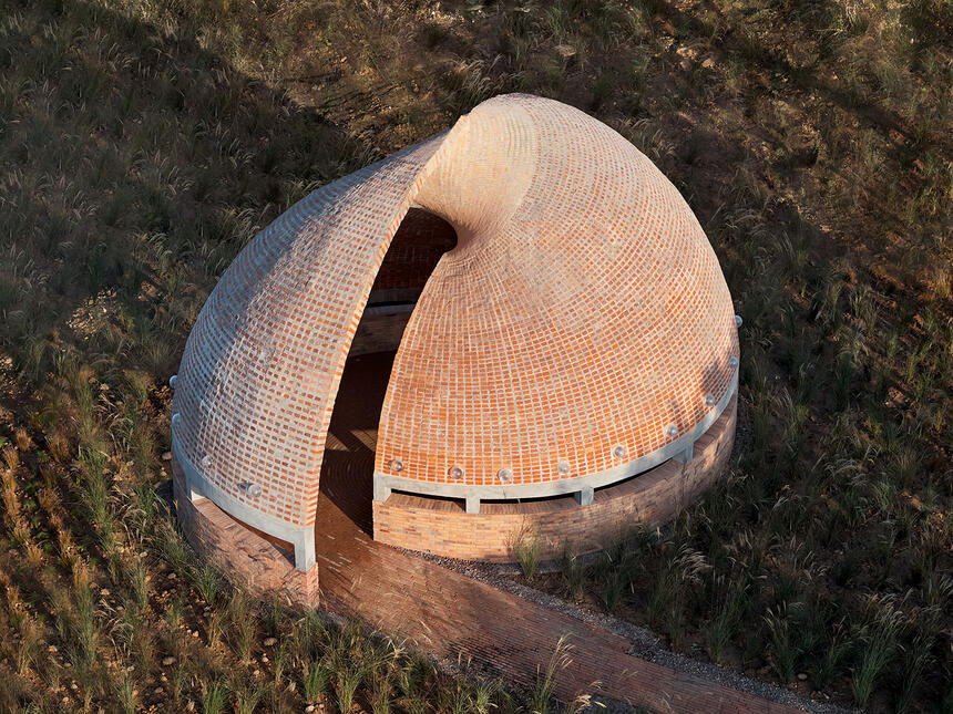 Twisted Brick Shell Concept Library (Longyou City, CN)