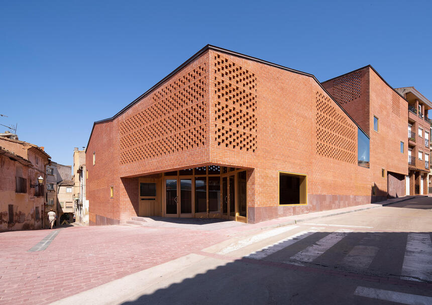 Auditorium Theatre in the old quarter of Illueca