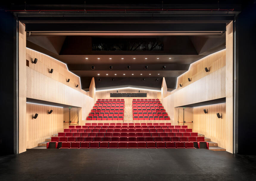 Auditorium Theatre in the old quarter of Illueca