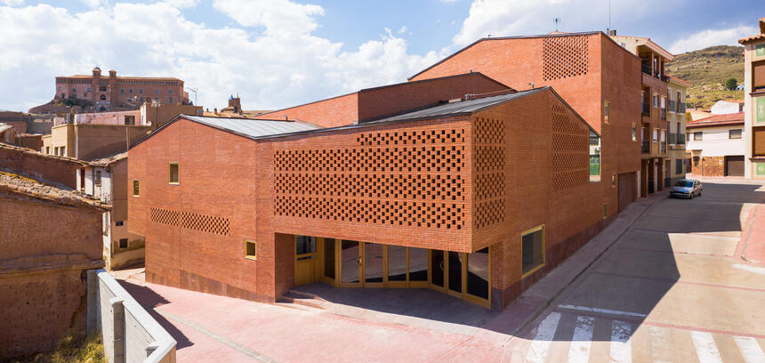Auditorium Theatre in the old quarter of Illueca