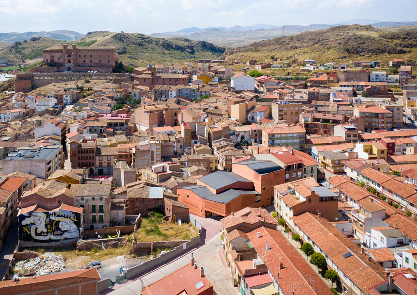 Auditorium Theatre in the old quarter of Illueca