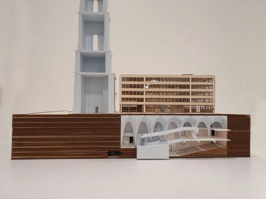 Intervention an der Potsdamer Garnisonkirche, 3D-Druck mit Ton