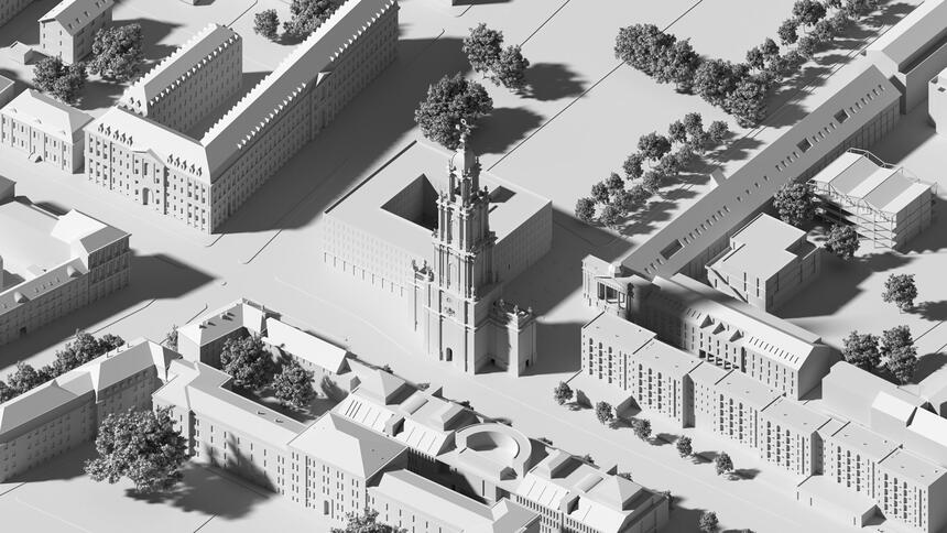 Intervention an der Potsdamer Garnisonkirche, 3D-Druck mit Ton