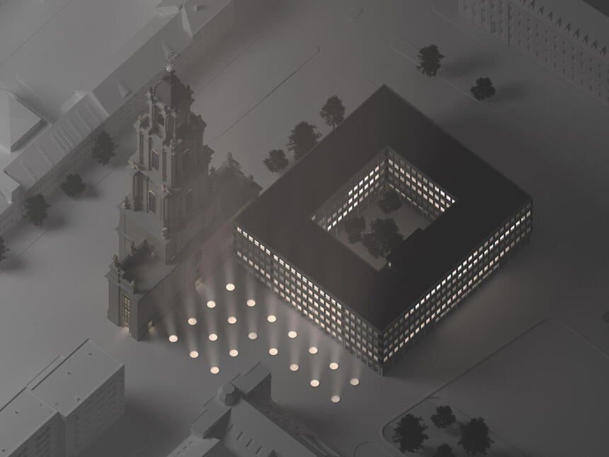 Intervention an der Potsdamer Garnisonkirche, 3D-Druck mit Ton