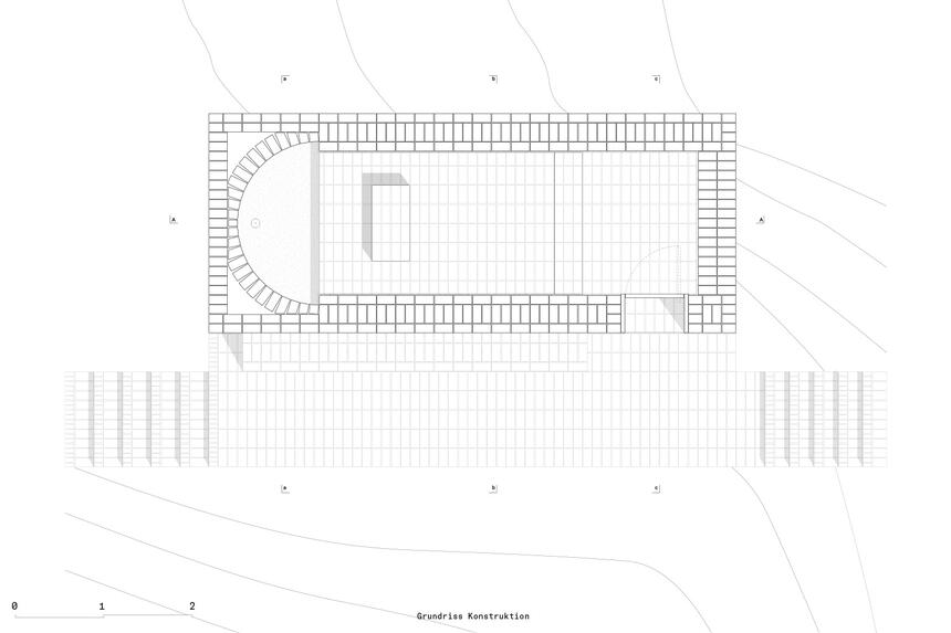 Grundriss Konstruktion: Kapelle am Kappelberg