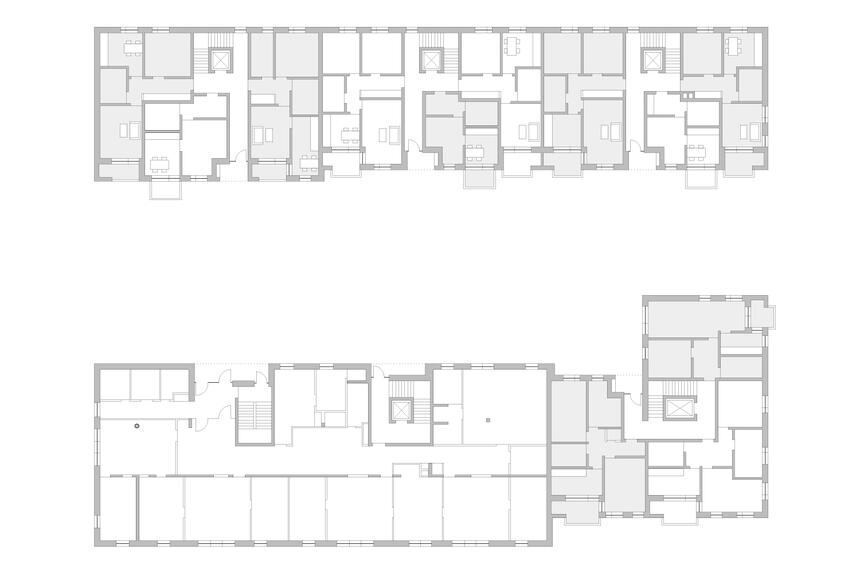 Grundriss und Schnitt Erdgeschoss