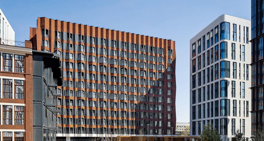 The residential building in Sadovye Kvartaly complex